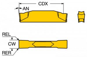Placuta canelare/debitare, Sandvik Coromant, N123E2-0200-0004-GF 1005 - Img 2