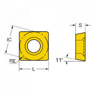 Placuta frezare, Sandvik Coromant, SPMT 09 T3 08-WL 4030 - Img 2