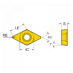 Placuta strunjire, Sandvik Coromant, DCET 11 T3 01-UM 1115 - Img 2