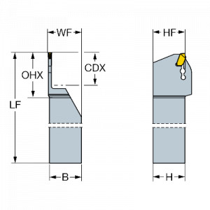 Suport canelare/ adaptor, Sandvik Coromant, QD-RFH33-2525A - Img 2