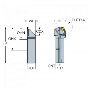 Suport canelare/ adaptor, Sandvik Coromant, QS-QD-LFK40C2525D - Img 2