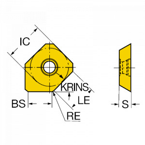Placuta frezare, Sandvik Coromant, R245-12 T3 E-W 1130 - Img 2