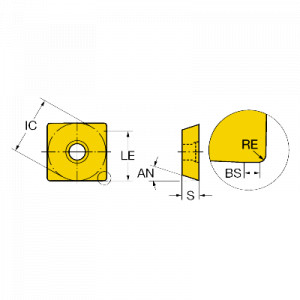 Placuta frezare, Sandvik Coromant, R290-12T308M-PM 530