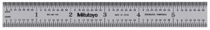 Rigla de otel lata si rigida, Mitutoyo 182-105, 6"/150 mm