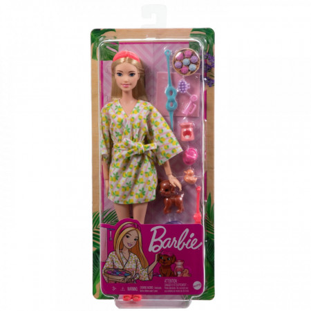 BARBIE SET DE JOACA CU ACCESORII PAPUSA BARBIE O ZI LA SPA
