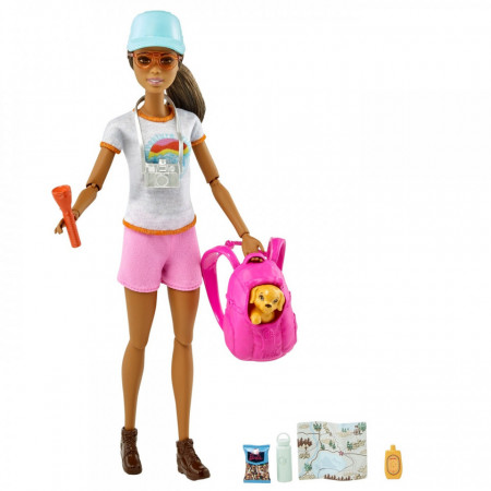 BARBIE SET DE JOACA CU ACCESORII PAPUSA BARBIE IN DRUMETIE