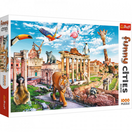 PUZZLE 1000 ORASE AMUZANTE ROMA SALBATICA