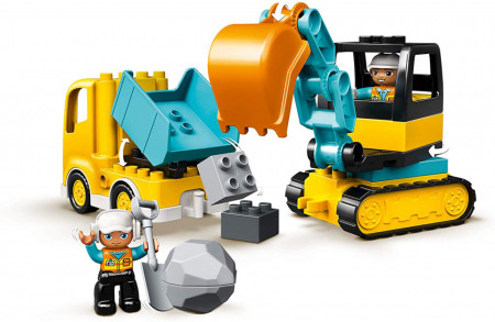 LEGO DUPLO CAMION SI EXCAVATOR PE SENILE 10931