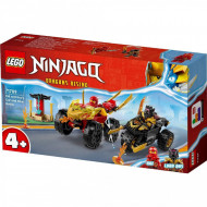 LEGO NINJAGO INFRUNTAREA DINTRE KAI A N MASINA SI RAS PE MOTOCICLETA 71789