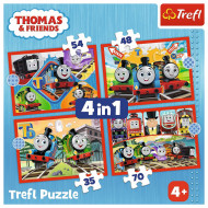 PUZZLE TREFL 4IN1 THOMAS TRENULETELE AMUZANTE