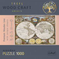 PUZZLE TREFL DIN LEMN 1000 PIESE HARTA LUMII ANTICE