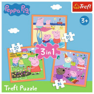PUZZLE TREFL 3IN1 INVENTIVA PEPPA PIG
