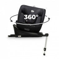 SCAUN AUTO I-SIZE, 40-150 CM, KINDERKRAFT I-360, BLACK