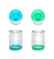 SET 2 PAHARE COPII DESIGN INTERIOR URS, MELII, ALBASTRU&VERDE