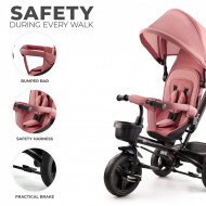 TRICICLETA COPII KINDERKRAFT AVEO, ROSE PINK
