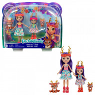 ENCHANTIMALS SET PAPUSI SURORI SI ANIMALUTELE LOR DANESSA DEER SI SPRINT SI DANETTA DEER SI FLEET