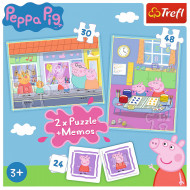 PUZZLE TREFL 2IN1 MEMO PEPPA PIG