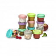 SET 12 RECIPIENT STICLA PENTRU HRANA BEBE, MELII, 118 ML
