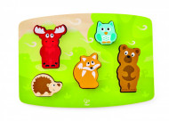 HAPE PUZLLE TACTIL - ANIMALELE DIN PADURE