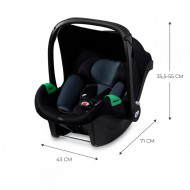 SCOICA AUTO I-SIZE, 40-75 CM, KINDERKRAFT MINK PRO, BLACK