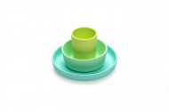 SET 3 RECIPIENTE SILICON HRANA BEBE, MELII, BLUE&LIME&MINT