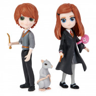 HARRY POTTER WIZARDING WORLD MAGICAL MINIS SET 2 FIGURINE RON SI GINNY WEASLEY