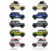 MAJORETTE SET 5 MASINI DIN METAL SUZUKI JIMNY 7.5CM