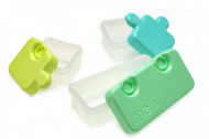 RECIPIENT HRANA BEBE MODEL PUZZLE, MELII, ALBASTRU&VERDE