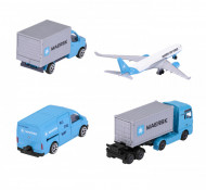 MAJORETTE SET 4 VEHICULE METALICE DE TRANSPORT MAERSK