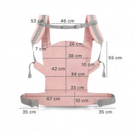 MARSUPIU ERGONOMIC KINDERKRAFT NINO, PANA LA 20 KG, CONFETTI PINK
