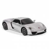 MASINA CU TELECOMANDA PORSCHE 918 SPYDER ARGINTIU CU SCARA 1 LA 24
