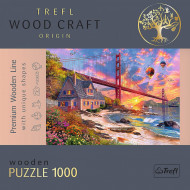 PUZZLE TREFL DIN LEMN 1000 PIESE APUS LA GOLDEN GATE