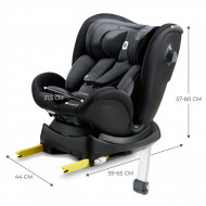SCAUN AUTO I-SIZE, 40-150 CM, KINDERKRAFT XRIDER, BLACK