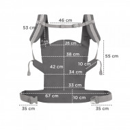 MARSUPIU ERGONOMIC KINDERKRAFT NINO, PANA LA 20 KG, CONFETTI GREY