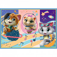 PUZZLE TREFL 44 CATS 4IN1 ECHIPA PISICILOR