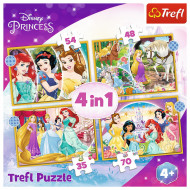 PUZZLE TREFL 4IN1 DISNEY PRINCESS - ZIUA FERICITA