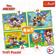 PUZZLE TREFL 4IN1 MICKEY MOUSE SI PRIETENII