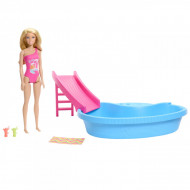 BARBIE SET PAPUSA BARBIE BLONDA SI PISCINA
