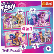 PUZZLE TREFL 4IN1 MY LITTLE PONY - PONEII COLORATI
