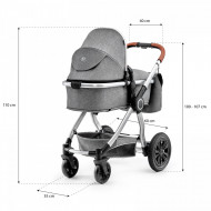 CARUCIOR 3 IN 1 KINDERKRAFT VEO, GREY