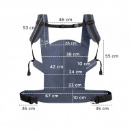 MARSUPIU ERGONOMIC KINDERKRAFT NINO, PANA LA 20 KG, CONFETTI DENIM
