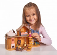 MASHA CASUTA URSULUI CU 2 ETAJE, FIGURINE SI FUNCTIUNI