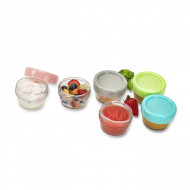 SET 6 RECIPIENTE STICLA PENTRU HRANA BEBE, MELII, 59 ML