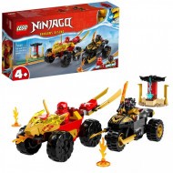 LEGO NINJAGO INFRUNTAREA DINTRE KAI A N MASINA SI RAS PE MOTOCICLETA 71789