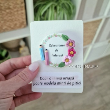 Broșă "Educatoare de fluturași" 2