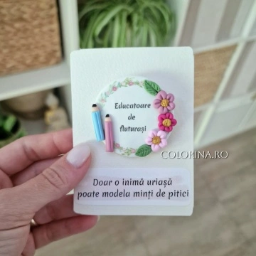 Broșă "Educatoare de fluturași" 2