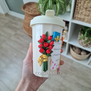 Pahar 'to go' Educatoare/ Învățătoare - Lalele - Img 2