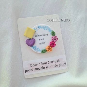 Broșă "Educatoare mult iubită" - Img 2