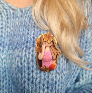 Broșă Figurina - toamna
