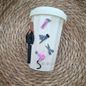 Pahar 'to go' Hairstylist/ Coafeza  - Img 2